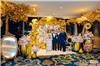 trang trí hoa tươi backdrop tiệc cưới tại the reverie saigon, bliss flower design, wedding backdrop decor,