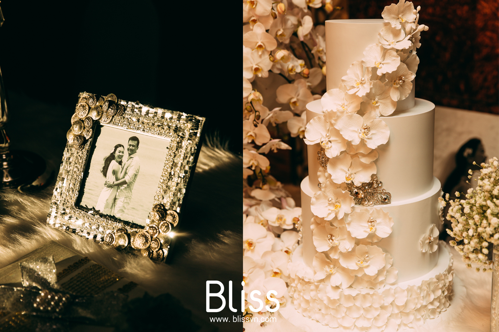 trang trí tiệc cưới hoa lan hồ điệp bliss wedding planner vietnam