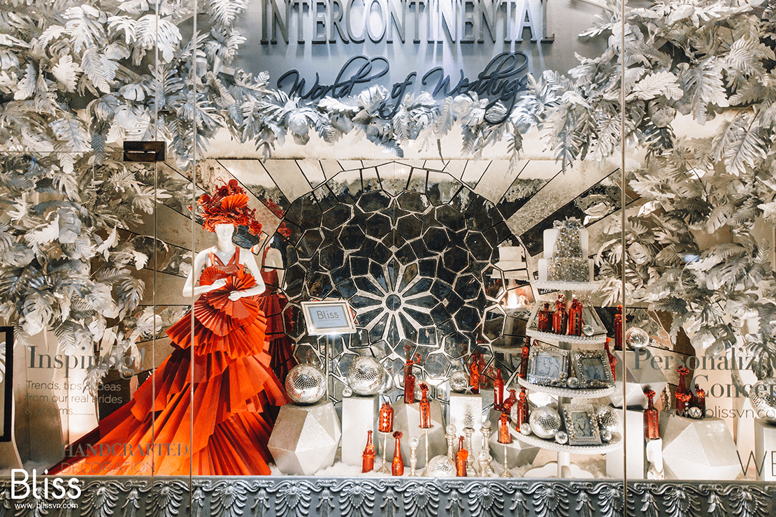 luxury window display in intercontinental vietnam by bliss decor việt nam