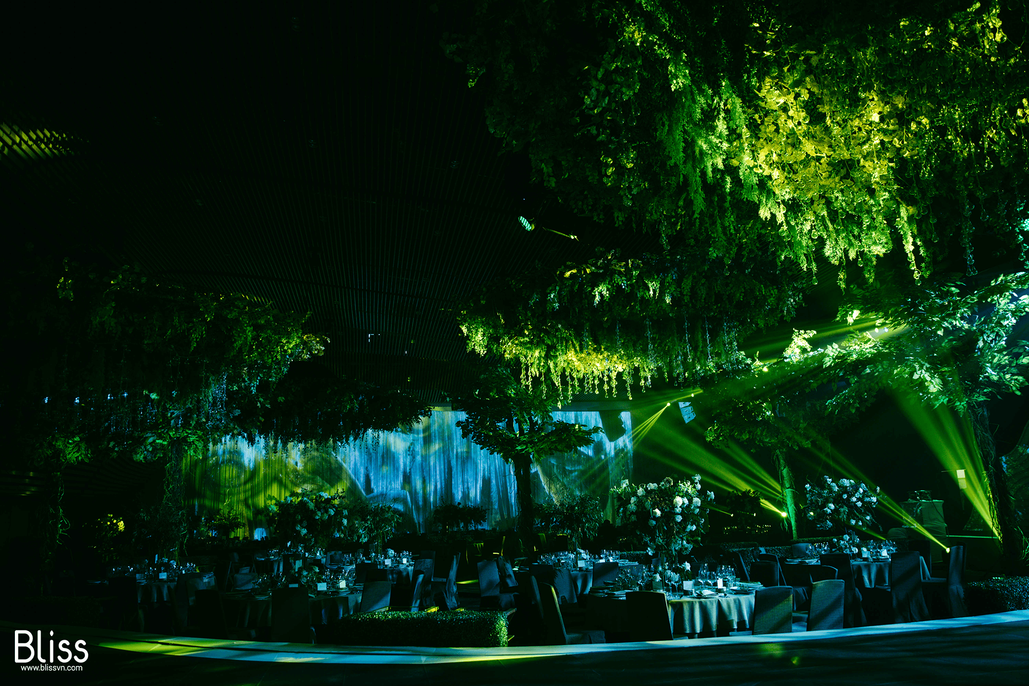 trang trí tiệc cưới khu rừng cường đô la đàm thu trang bliss wedding vietnam
